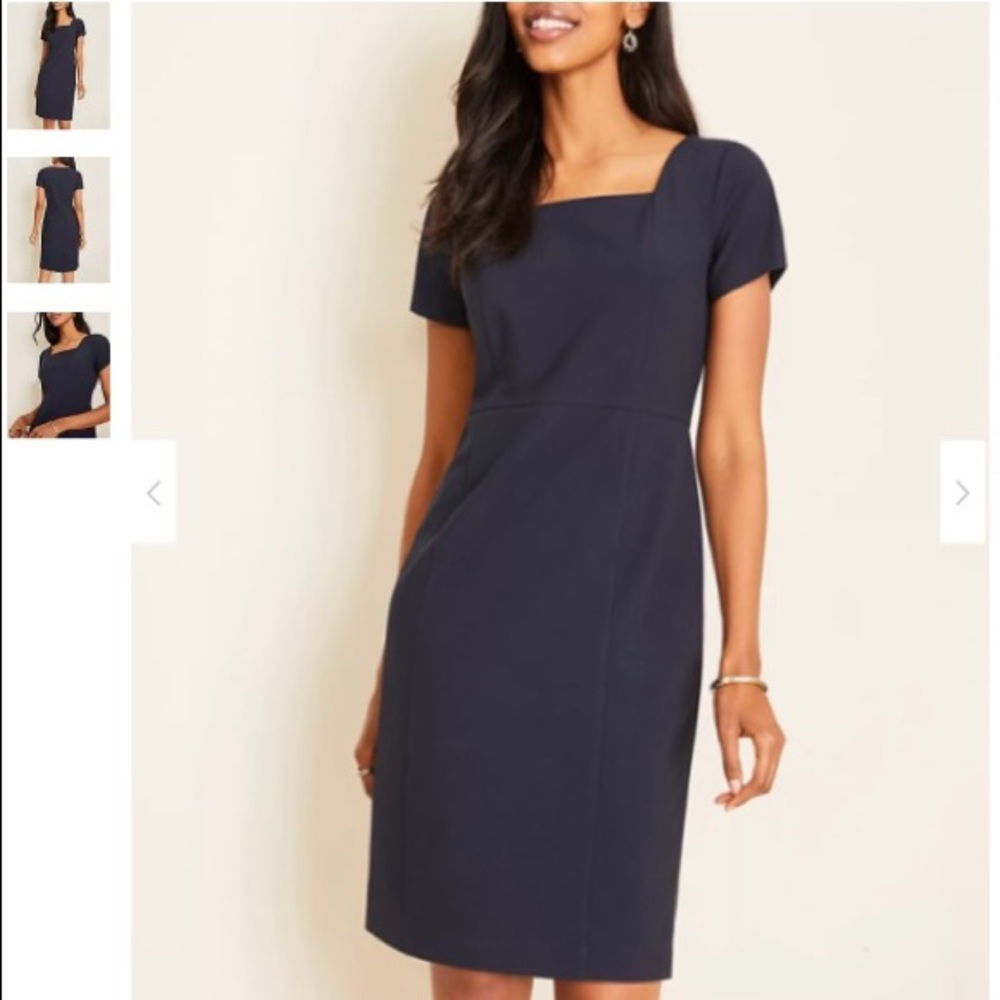 Ann Taylor Navy Midi Dress